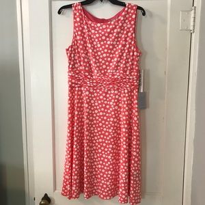 Eliza J Pink Polka Dotted Dress Size 12P